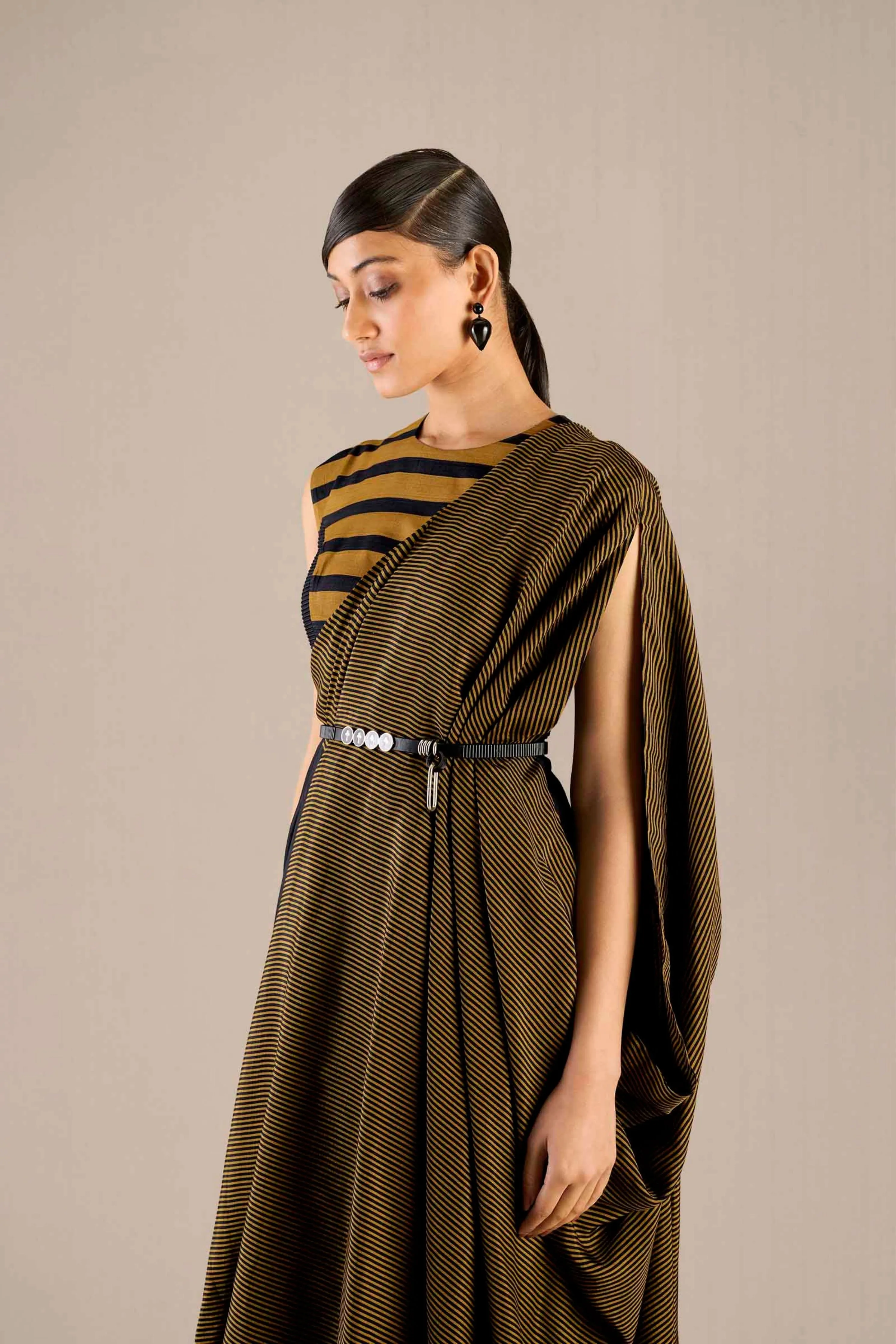 Abha Black Saree