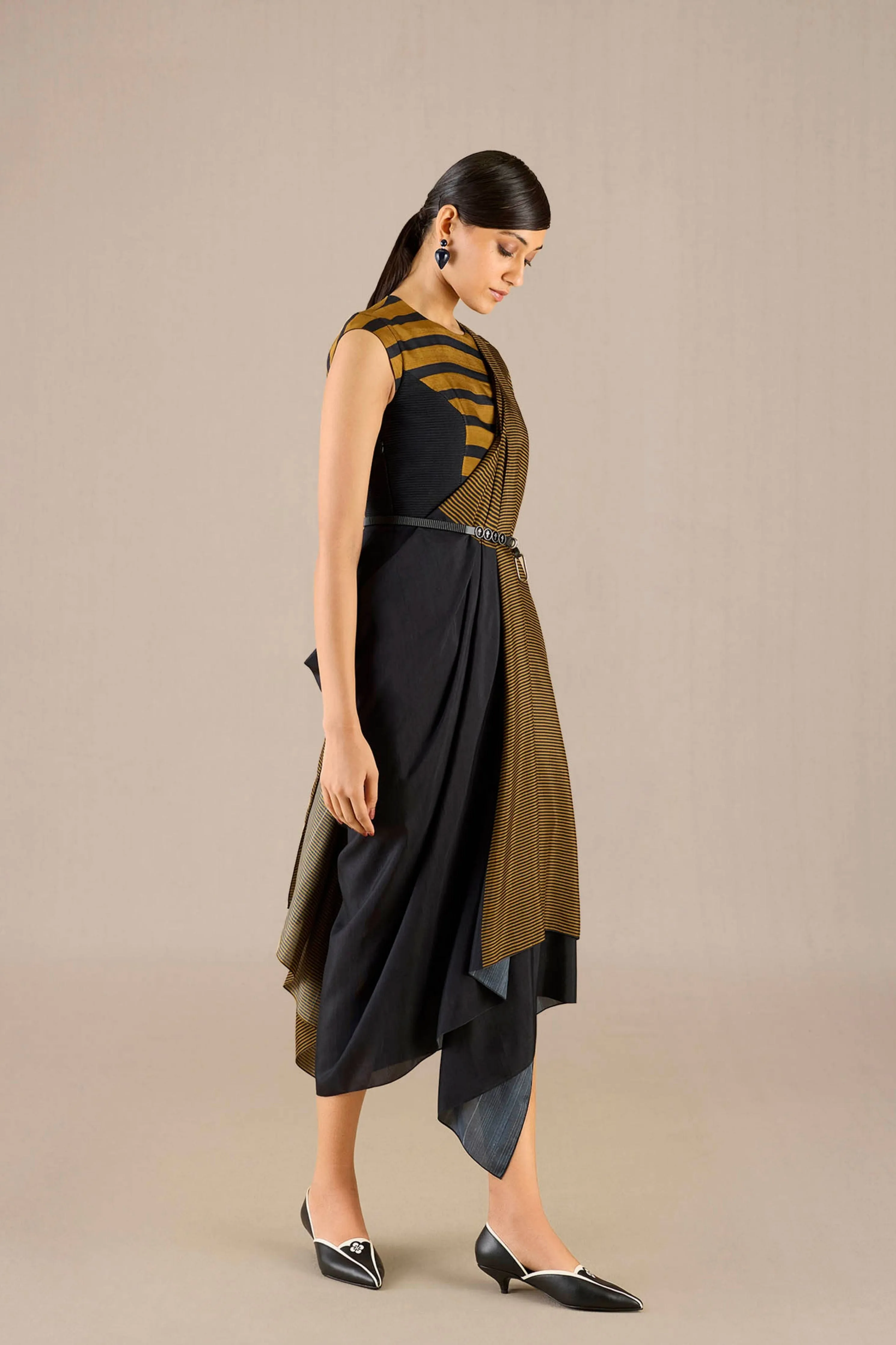 Abha Black Saree