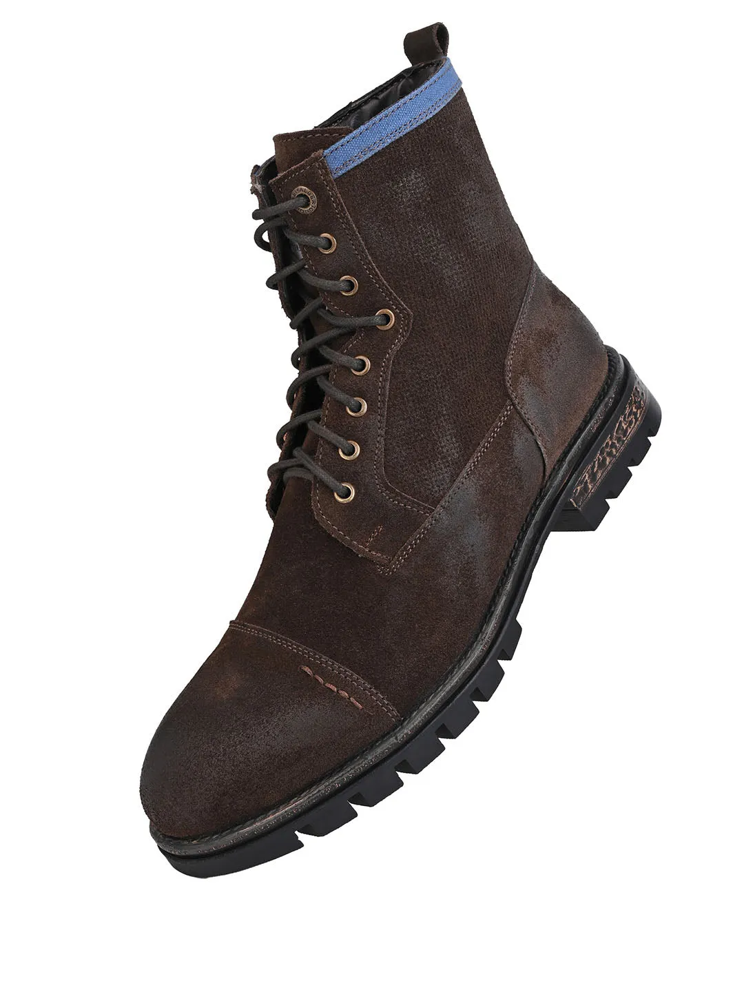 Alberto Torresi Headon Series Devl556 Suede Distress Long Boots For Men