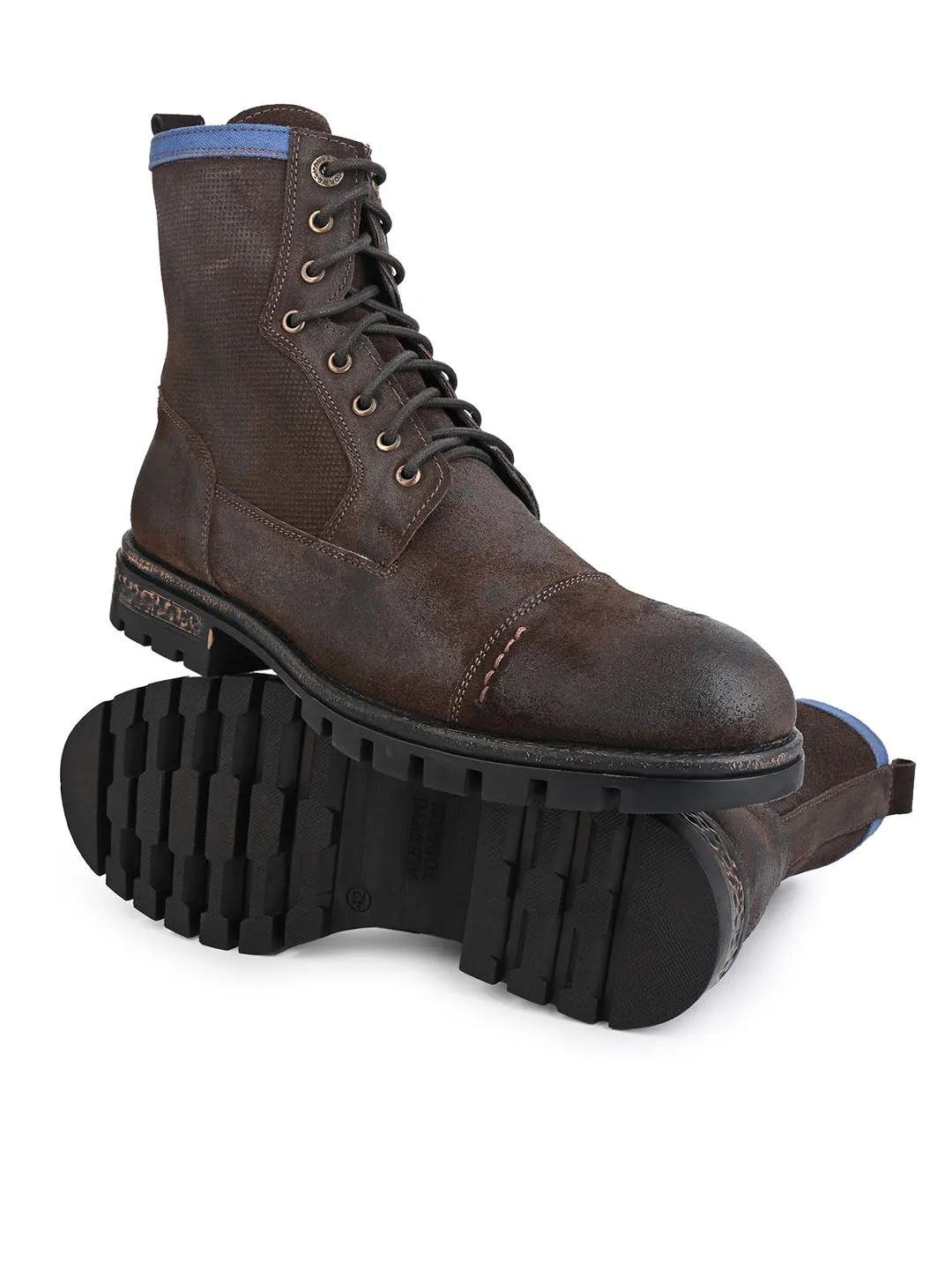 Alberto Torresi Headon Series Devl556 Suede Distress Long Boots For Men