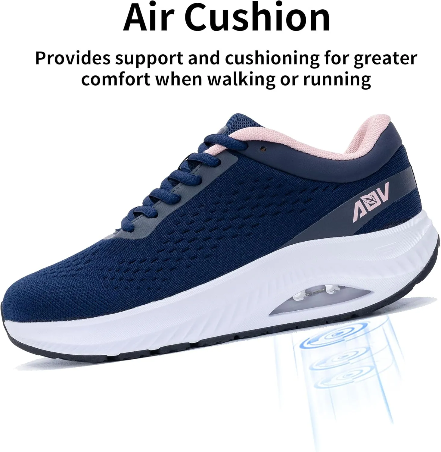 AOV Wide Toe Box Shoes Women Arch Support Walking Shoes for Plantar Fasciitis Orthotic Air Tennis Sneakers