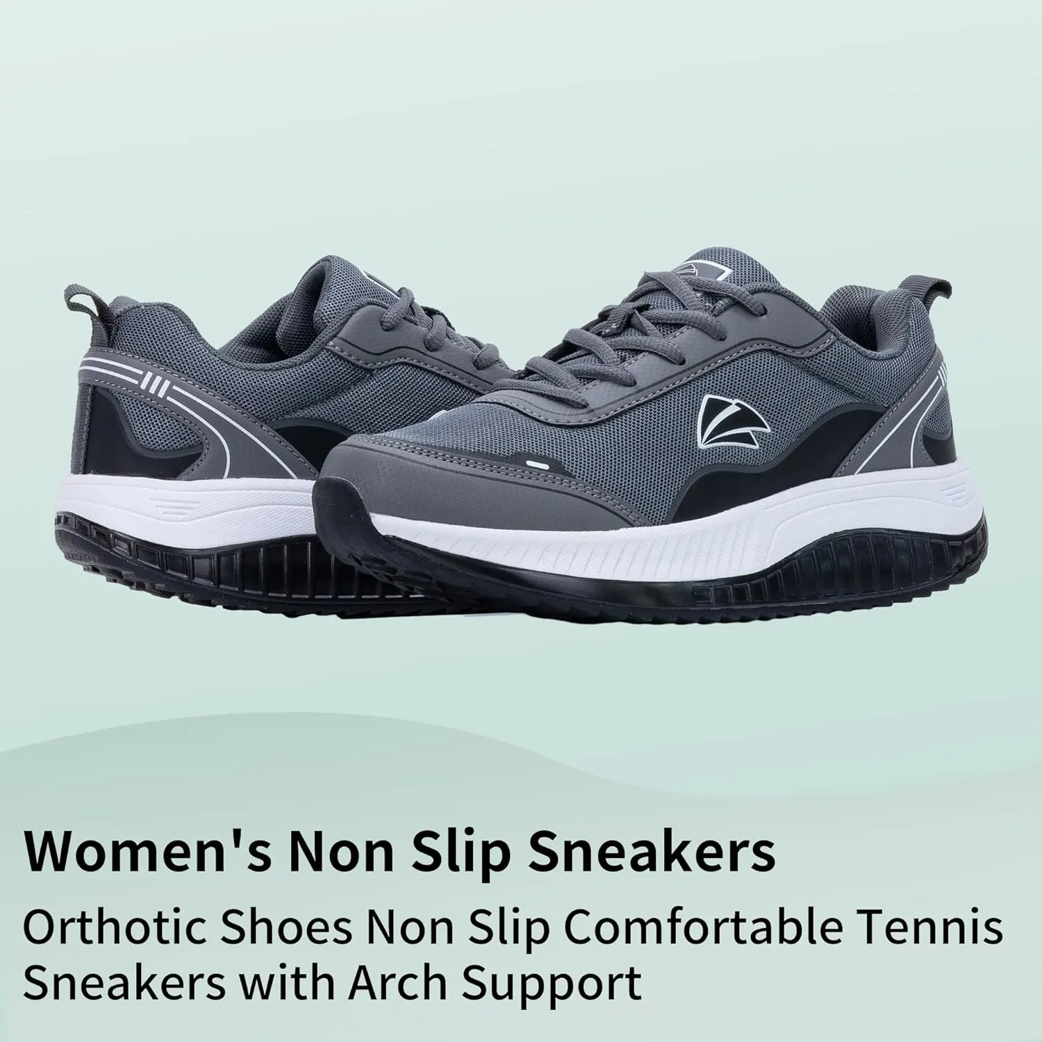 AOV Womens Walking Shoes with Arch Support Plantar Fasciitis Sneakers Gym Tennis for Foot and Heel Pain Relief
