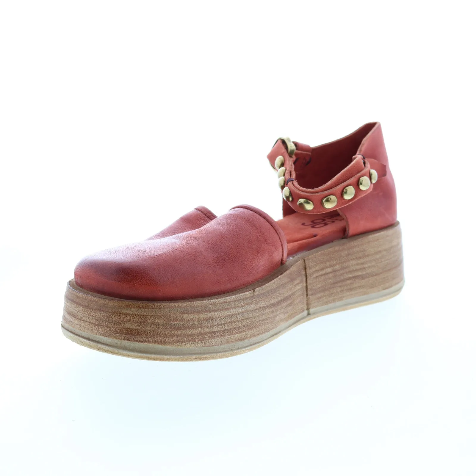 A.S. 98 Parth A78104-101 Womens Brown Leather Sandals Platform Shoes