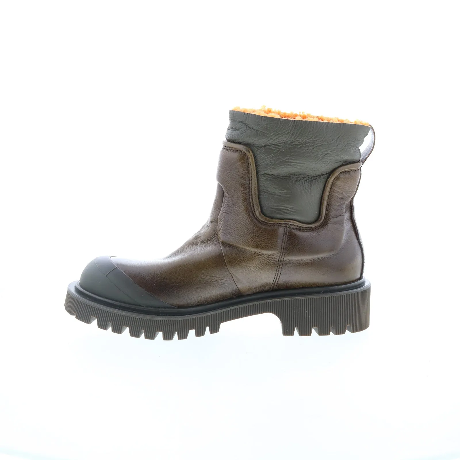 A.S. 98 Theodore Fur Womens Brown Leather Slip On Casual Dress Boots