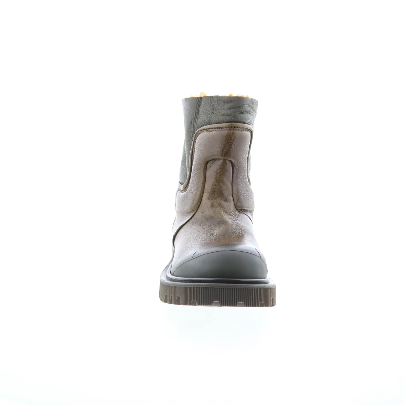 A.S. 98 Theodore Fur Womens Brown Leather Slip On Casual Dress Boots