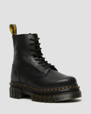 Audrick Nappa Leather Platform Ankle Boots - Black