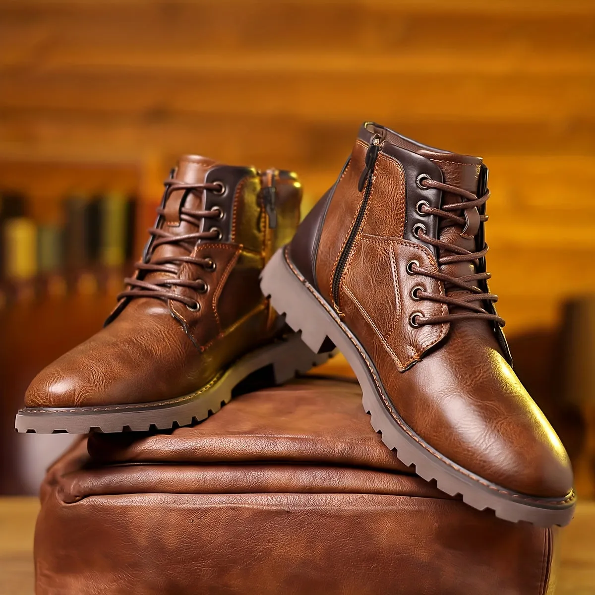 BACKWOODS | Comfortable Lace-up Boots For Men