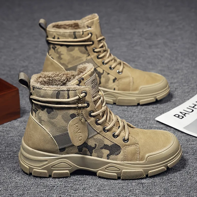 BACKWOODS | Men's Warm Fleece-Lined Camouflage Boots