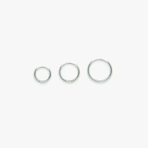 Basic click hoop silver