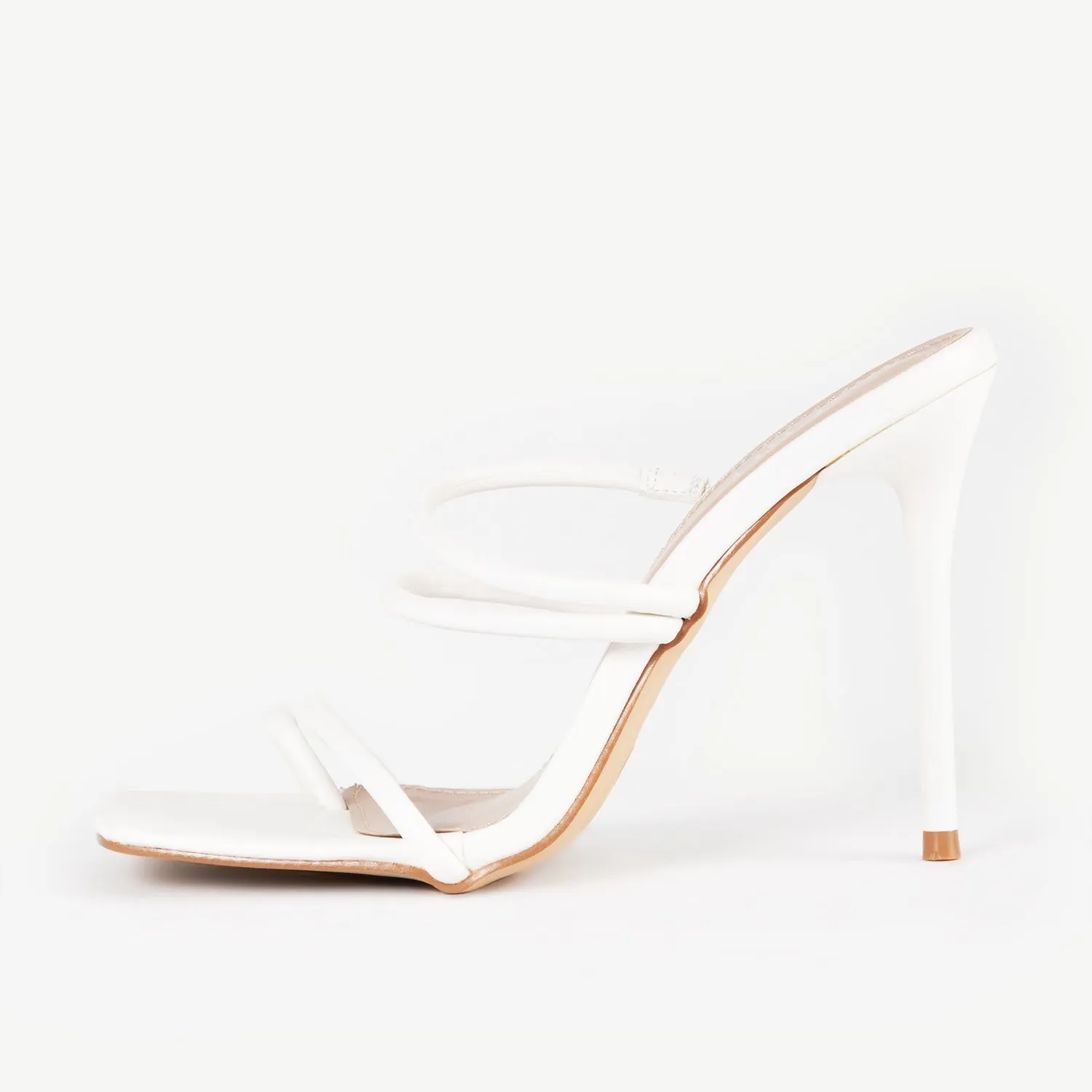 BEBO Martha Heeled Mule in White