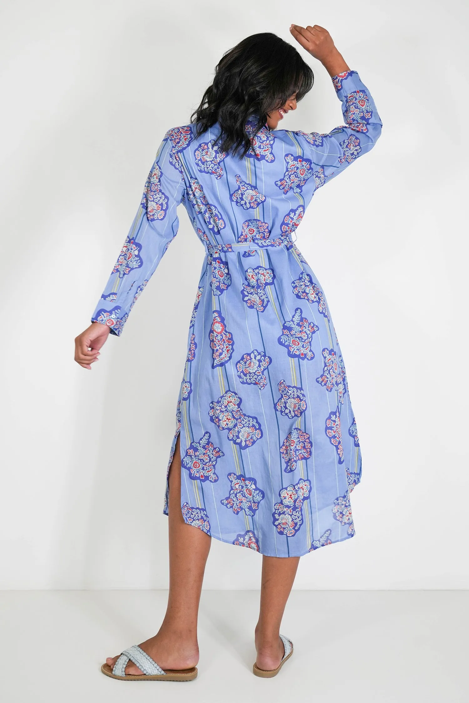 Blue Selena Shirt Dress