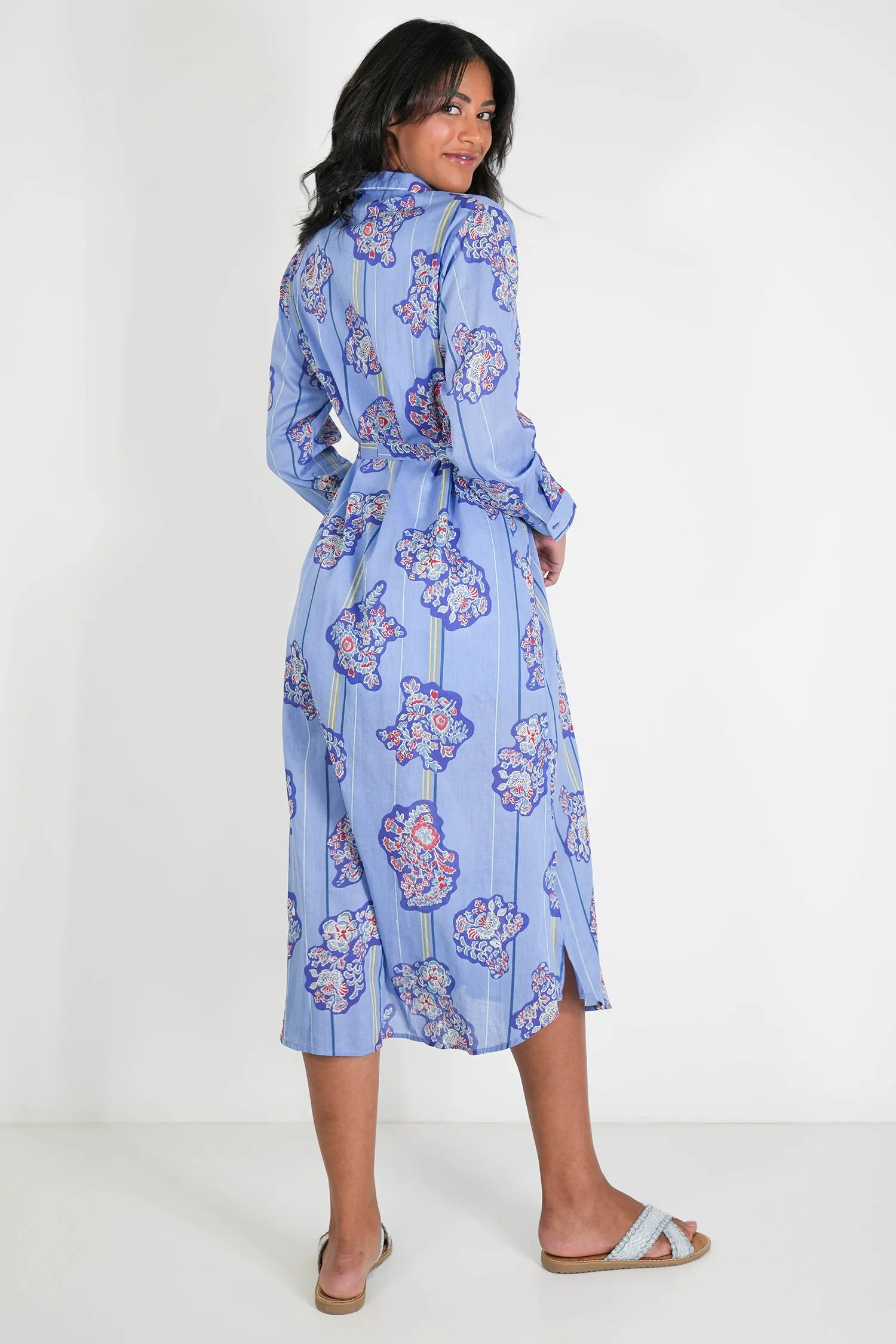 Blue Selena Shirt Dress
