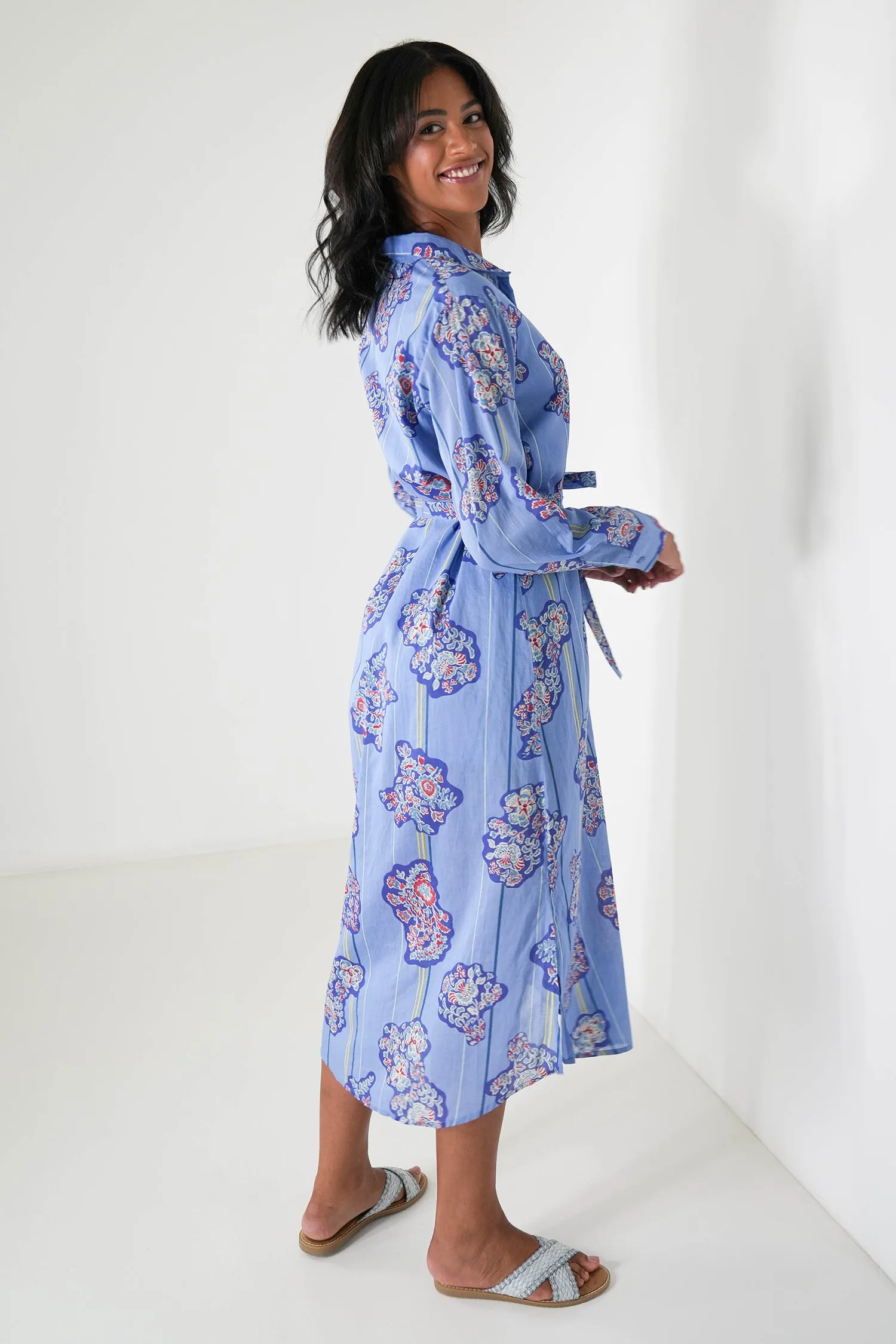 Blue Selena Shirt Dress