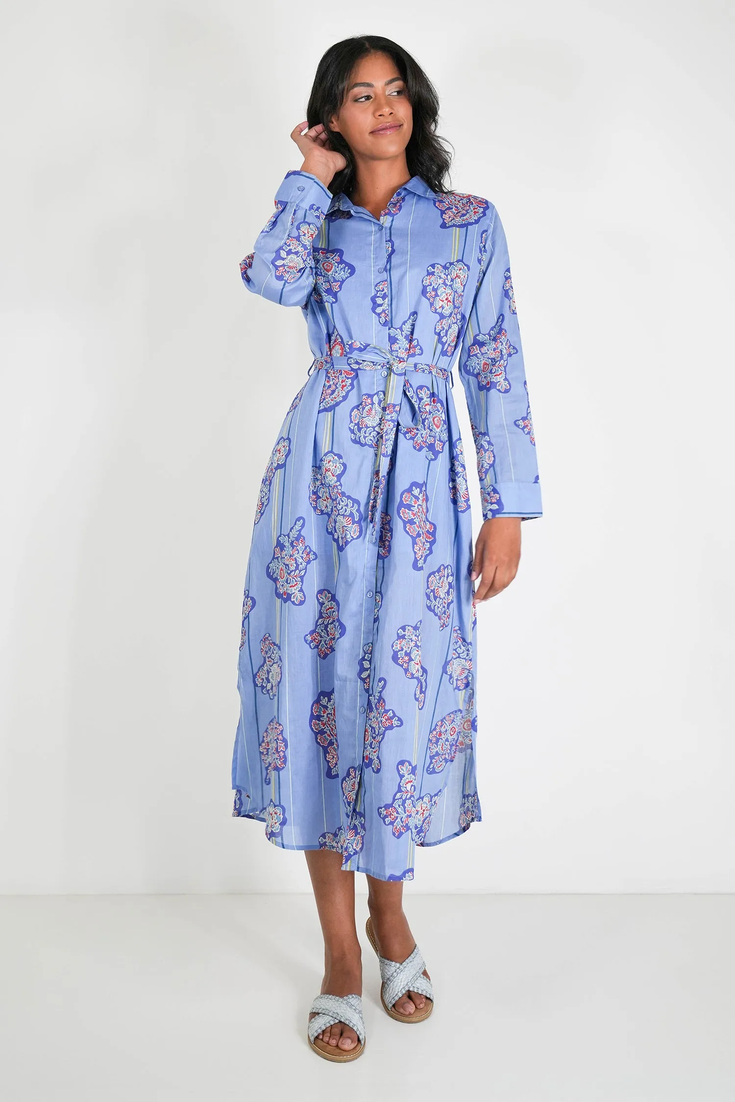 Blue Selena Shirt Dress
