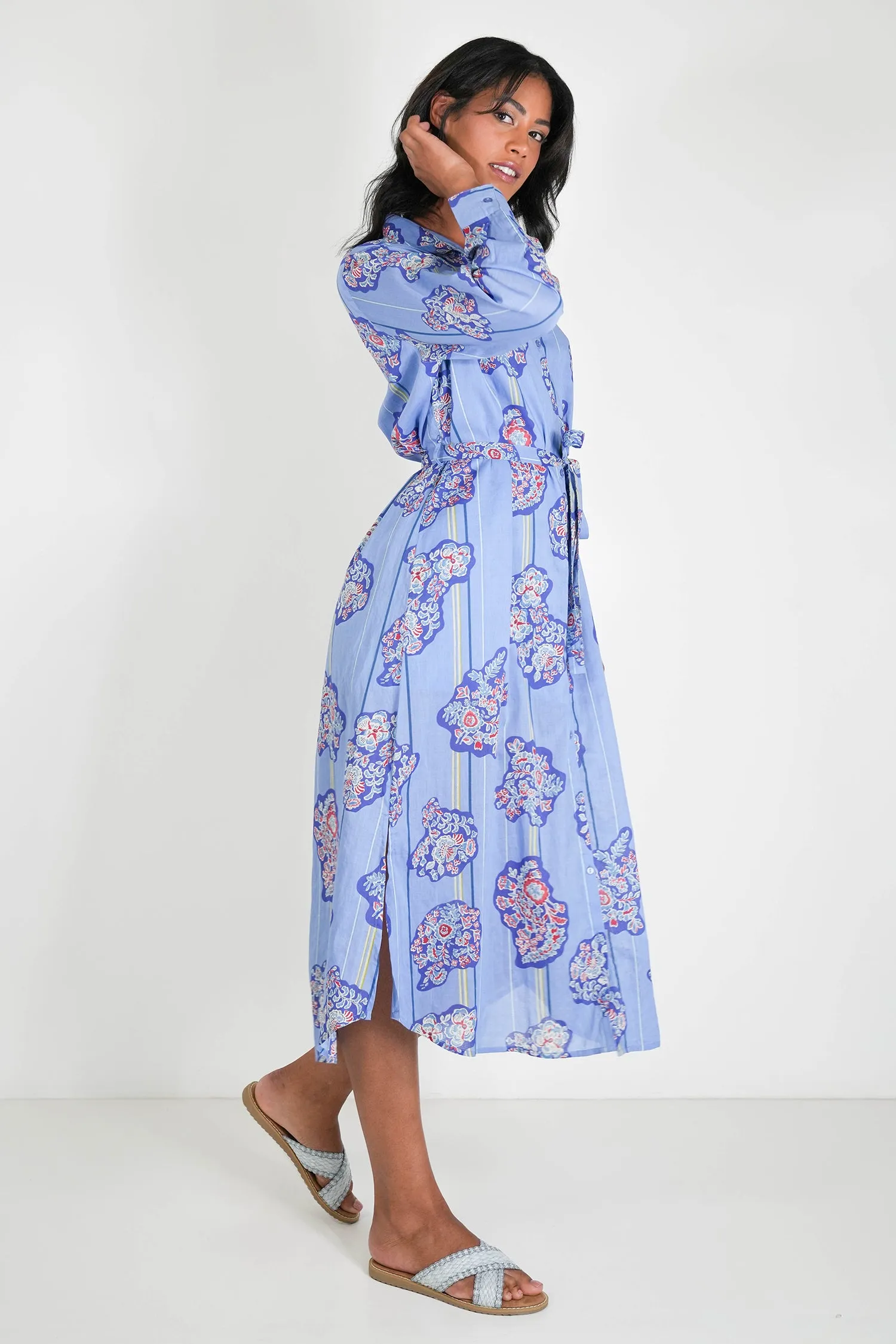 Blue Selena Shirt Dress