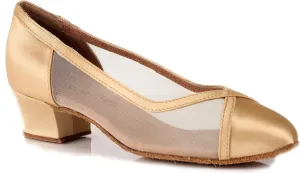 BlueBell Shoes Handmade Women's Ballroom Salsa Wedding Competition Dance Shoes Leslie 1.6" Heel - Tan