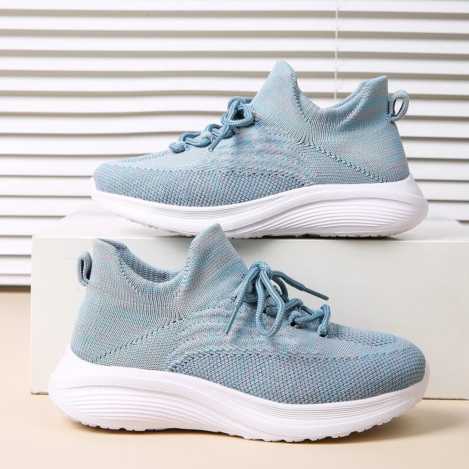Boys Sneakers High Top Athletic Shoes Breathable Knit Casual Footwear Soft Sole for Outdoor Activities Comfortable Stretch Socks Sneakers for Kids