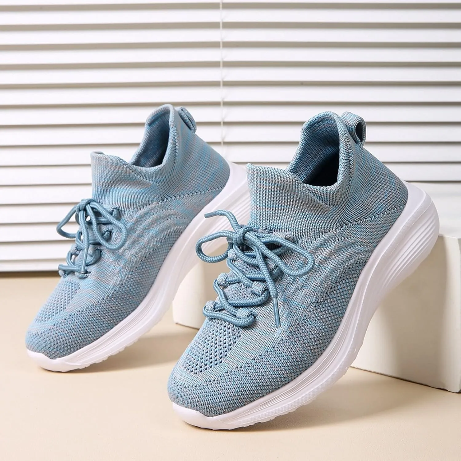 Boys Sneakers High Top Athletic Shoes Breathable Knit Casual Footwear Soft Sole for Outdoor Activities Comfortable Stretch Socks Sneakers for Kids