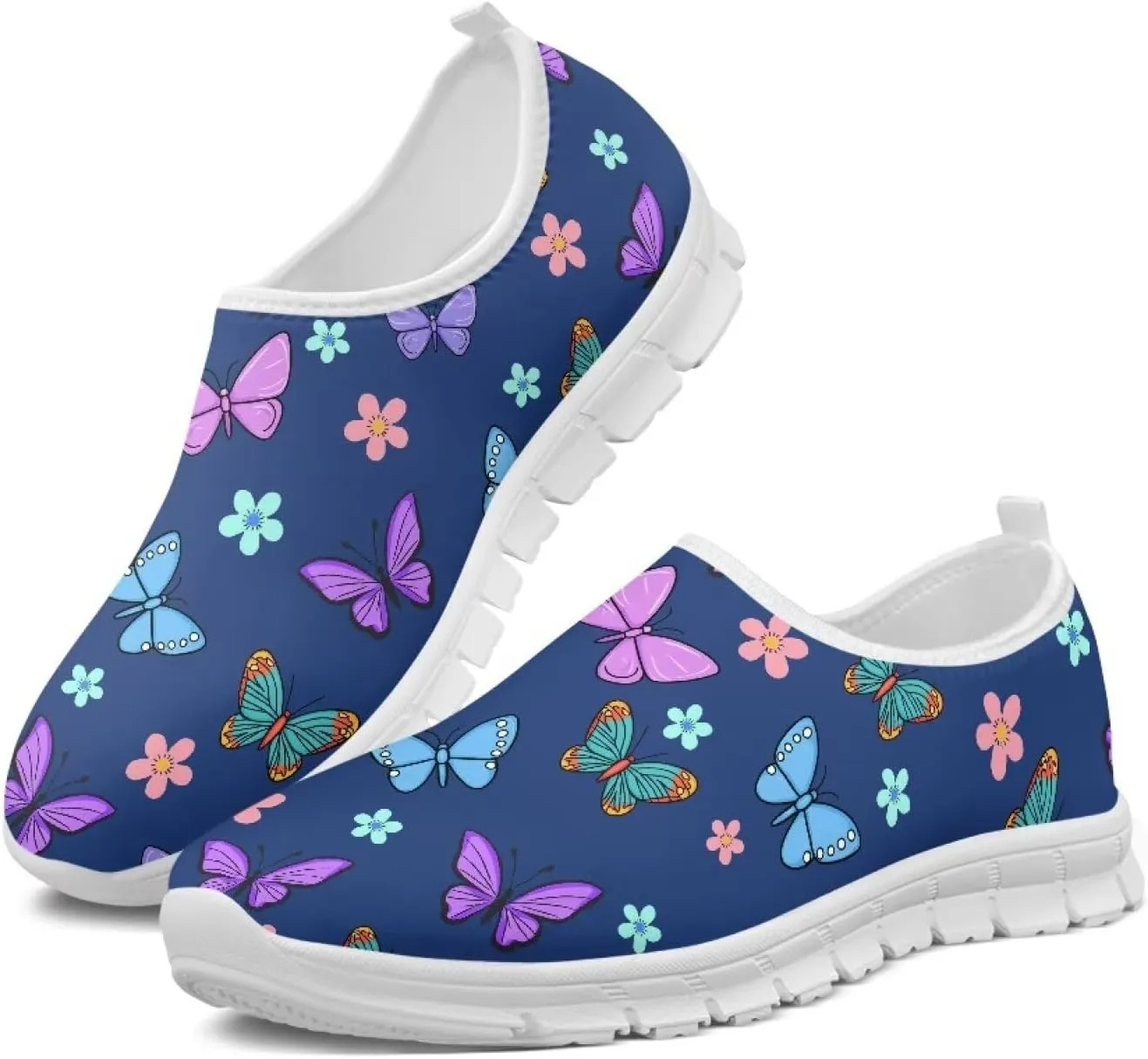 Breathable Casual Shoes for Women Comfort Lightweight Sneakers Non Slip Low Cut Shoes Slip On Loafers Indoor Outdoor Walking Running Sports Travel Shoes US 5.5-11.5