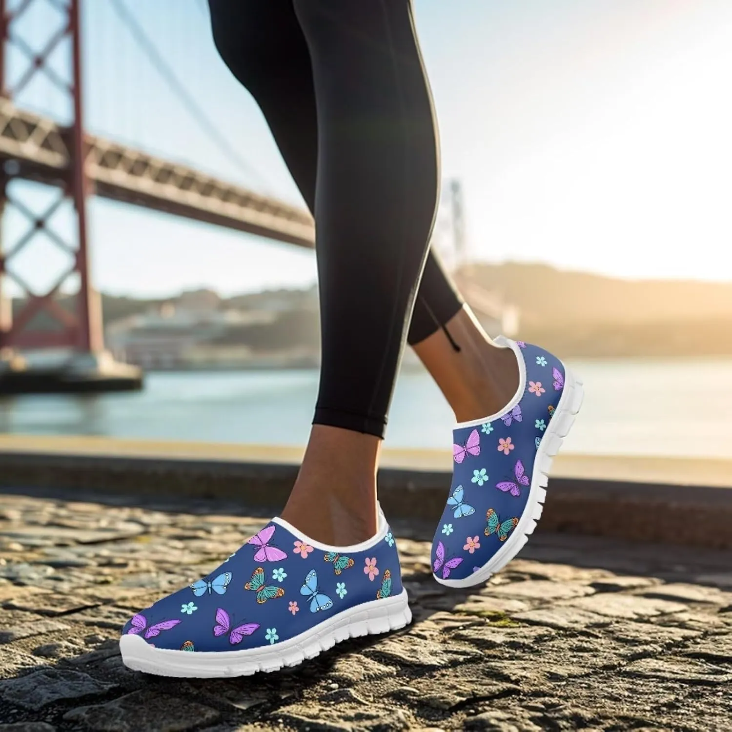 Breathable Casual Shoes for Women Comfort Lightweight Sneakers Non Slip Low Cut Shoes Slip On Loafers Indoor Outdoor Walking Running Sports Travel Shoes US 5.5-11.5