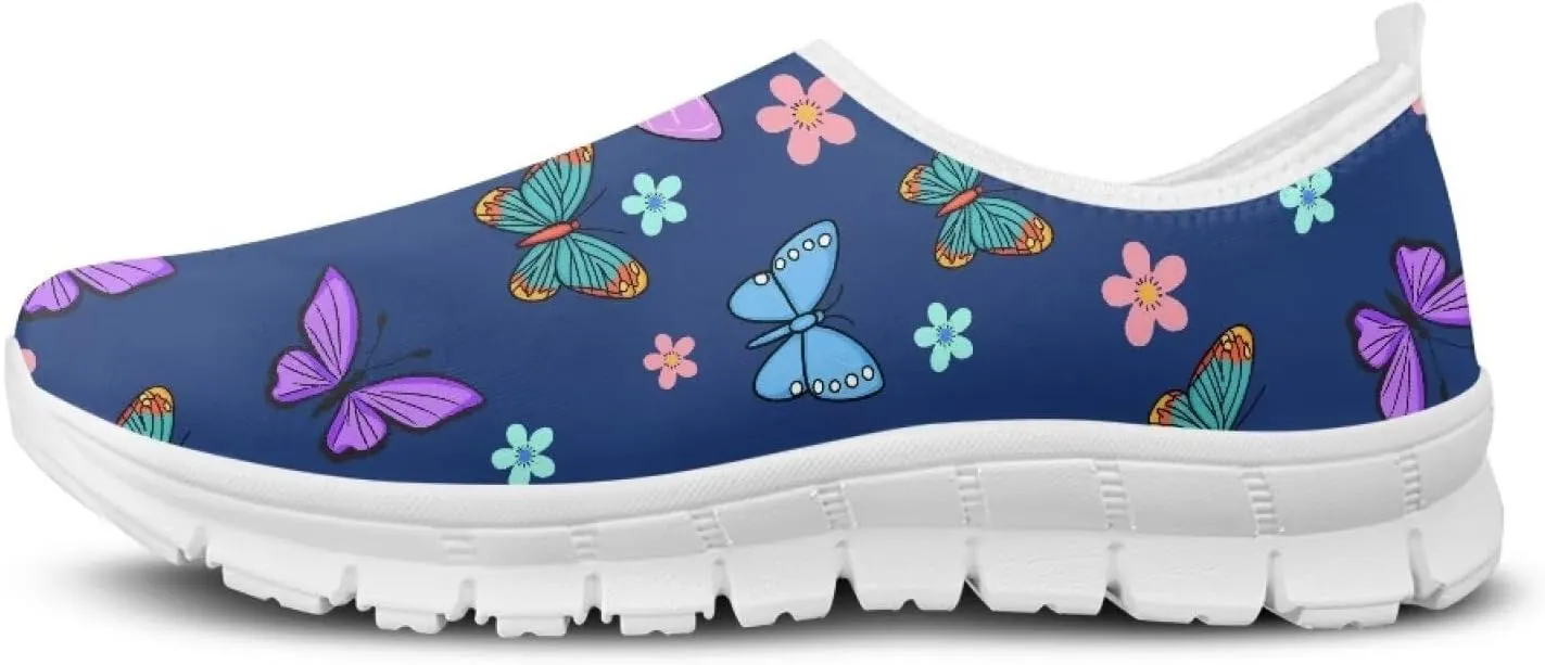 Breathable Casual Shoes for Women Comfort Lightweight Sneakers Non Slip Low Cut Shoes Slip On Loafers Indoor Outdoor Walking Running Sports Travel Shoes US 5.5-11.5