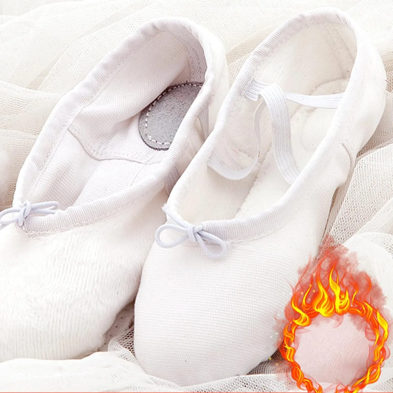 Canvas Ballet Shoes Toddler Girls Ballet Slippers No-Tie Boys Dance Ballet Shoes Softy Sole Practice Dance Shoes