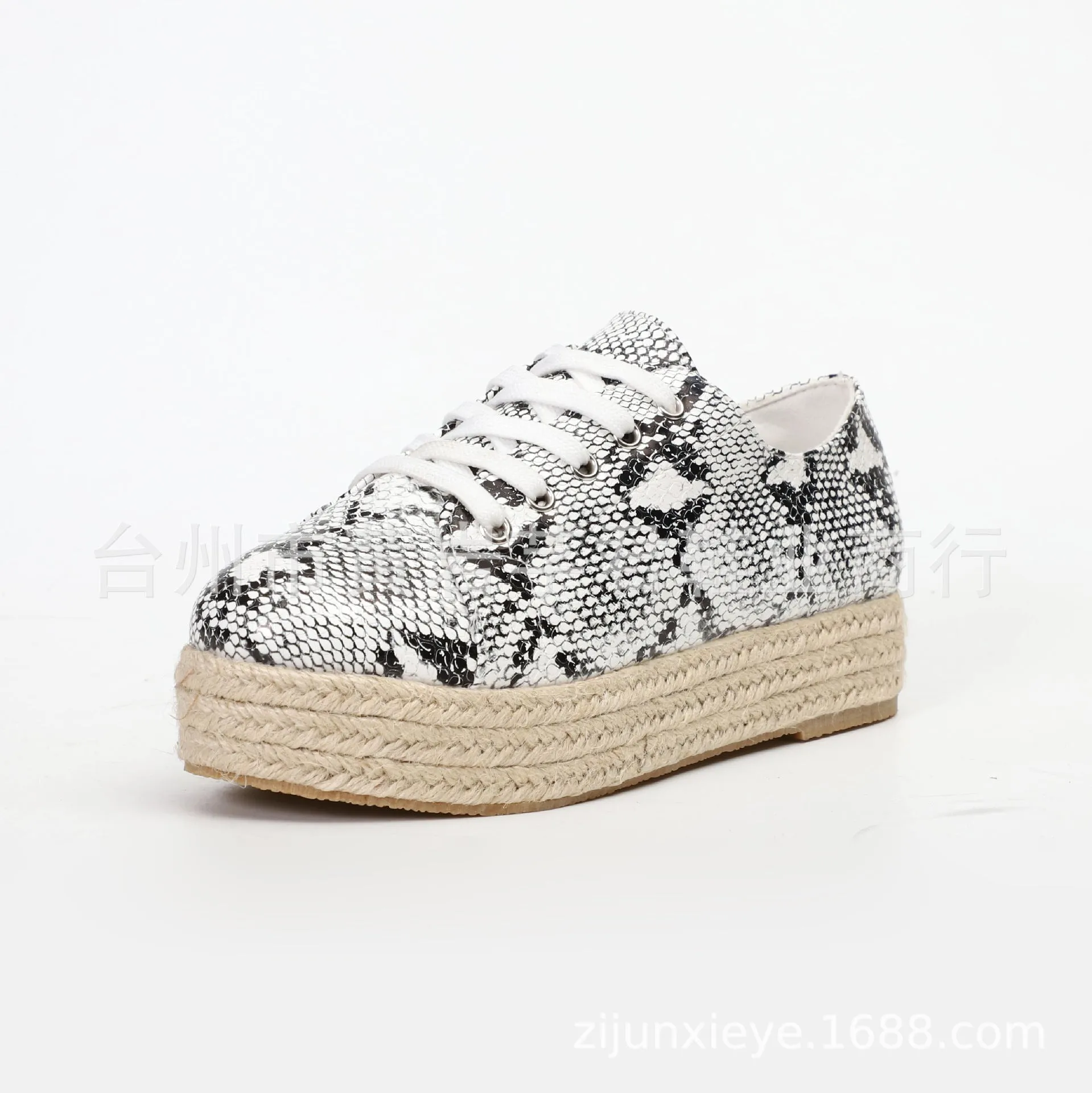 Canvas Wedge Casual Lace-Up Trainers