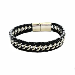 Chain Leather Bracelet For Men