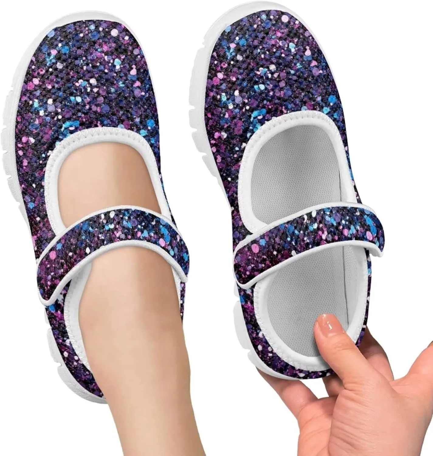 chaqlin Kids Casual Shoes Boys Girls Lightweight Running Walking Flat Mary Jane Shoes Breathable Non Slip Sports Sneakers for School