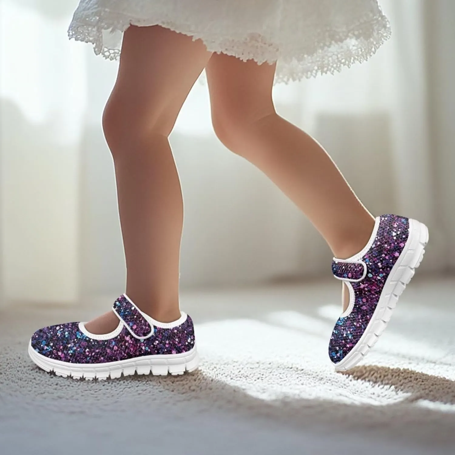 chaqlin Kids Casual Shoes Boys Girls Lightweight Running Walking Flat Mary Jane Shoes Breathable Non Slip Sports Sneakers for School