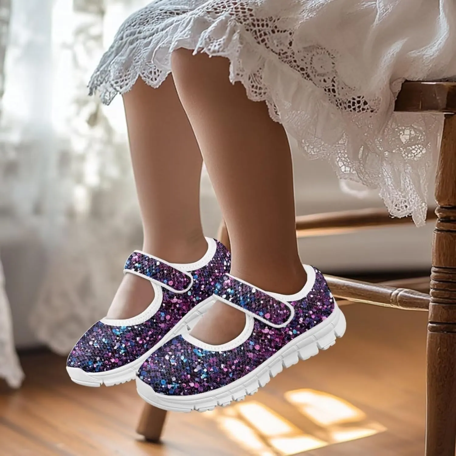 chaqlin Kids Casual Shoes Boys Girls Lightweight Running Walking Flat Mary Jane Shoes Breathable Non Slip Sports Sneakers for School