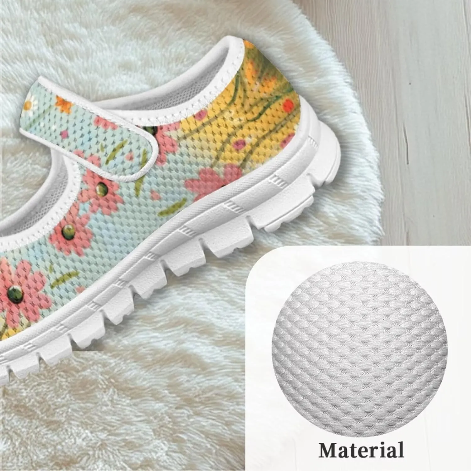 chaqlin Kids Mary Jane Girl's School Uniform Dress Shoes Boys Non Slip Breathable Mesh Strap Sneaker Casual Waling Running Tennis Shoes