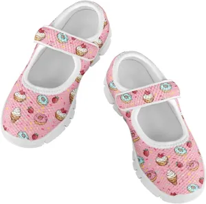 chaqlin Kids Sneaker Mary Jane Slip-On Dress Shoes Boys Girls Lightweight Fashion Breathable Mesh Strap Sneaker Casual School Uniform Shoes