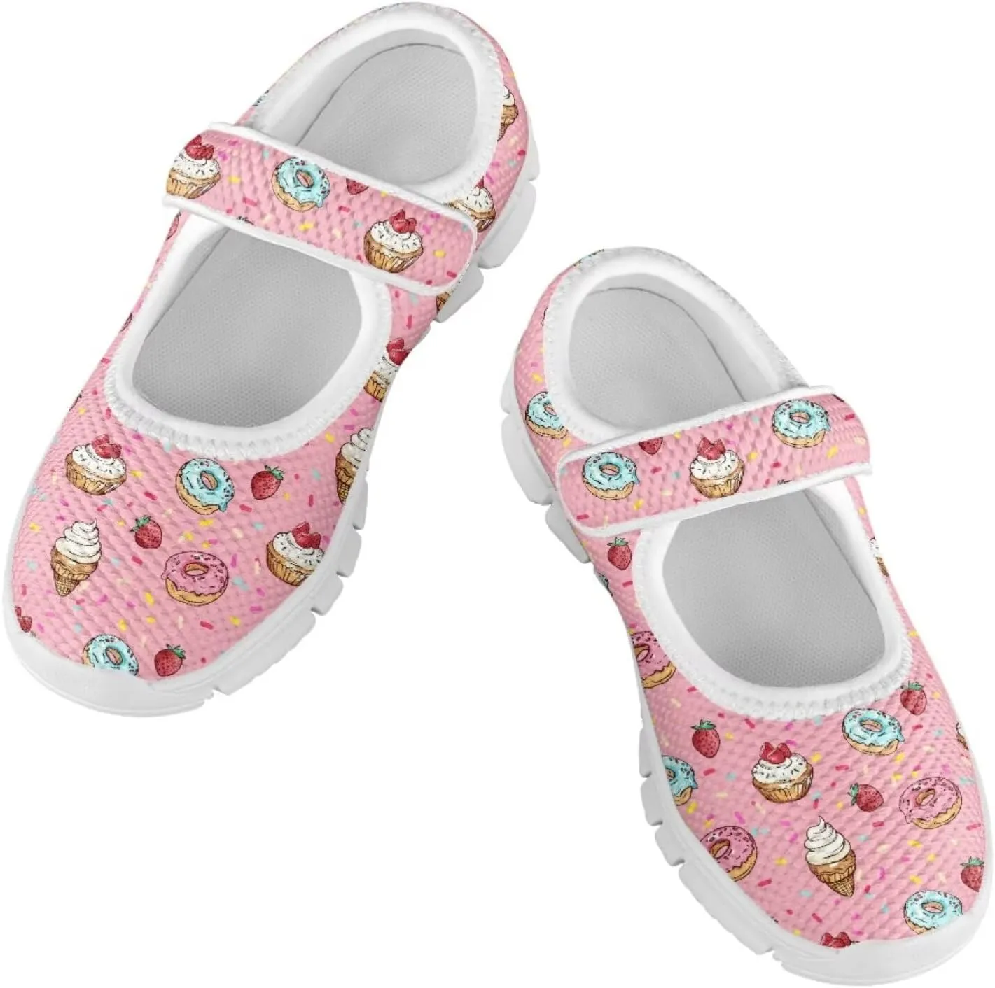 chaqlin Kids Sneaker Mary Jane Slip-On Dress Shoes Boys Girls Lightweight Fashion Breathable Mesh Strap Sneaker Casual School Uniform Shoes