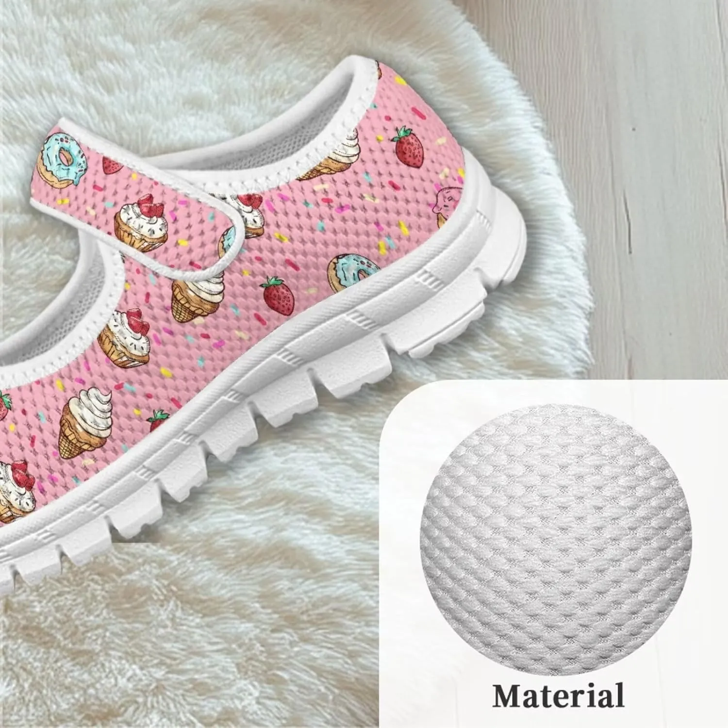 chaqlin Kids Sneaker Mary Jane Slip-On Dress Shoes Boys Girls Lightweight Fashion Breathable Mesh Strap Sneaker Casual School Uniform Shoes