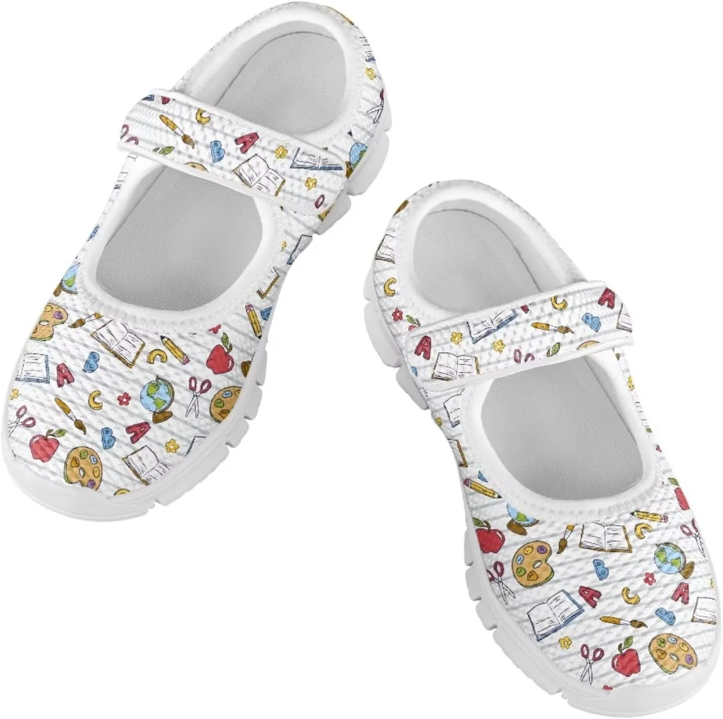 chaqlin Kids Sneaker Mary Jane Slip-On Dress Shoes Boys Girls Lightweight Fashion Breathable Mesh Strap Sneaker Casual School Uniform Shoes