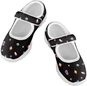 chaqlin Kids Sneaker Mary Jane Slip-On Dress Shoes Boys Girls Lightweight Fashion Breathable Mesh Strap Sneaker Casual School Uniform Shoes