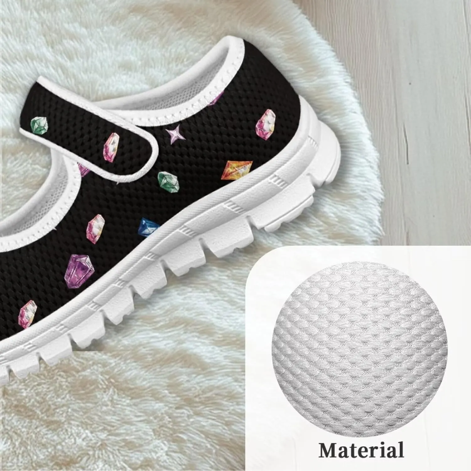 chaqlin Kids Sneaker Mary Jane Slip-On Dress Shoes Boys Girls Lightweight Fashion Breathable Mesh Strap Sneaker Casual School Uniform Shoes