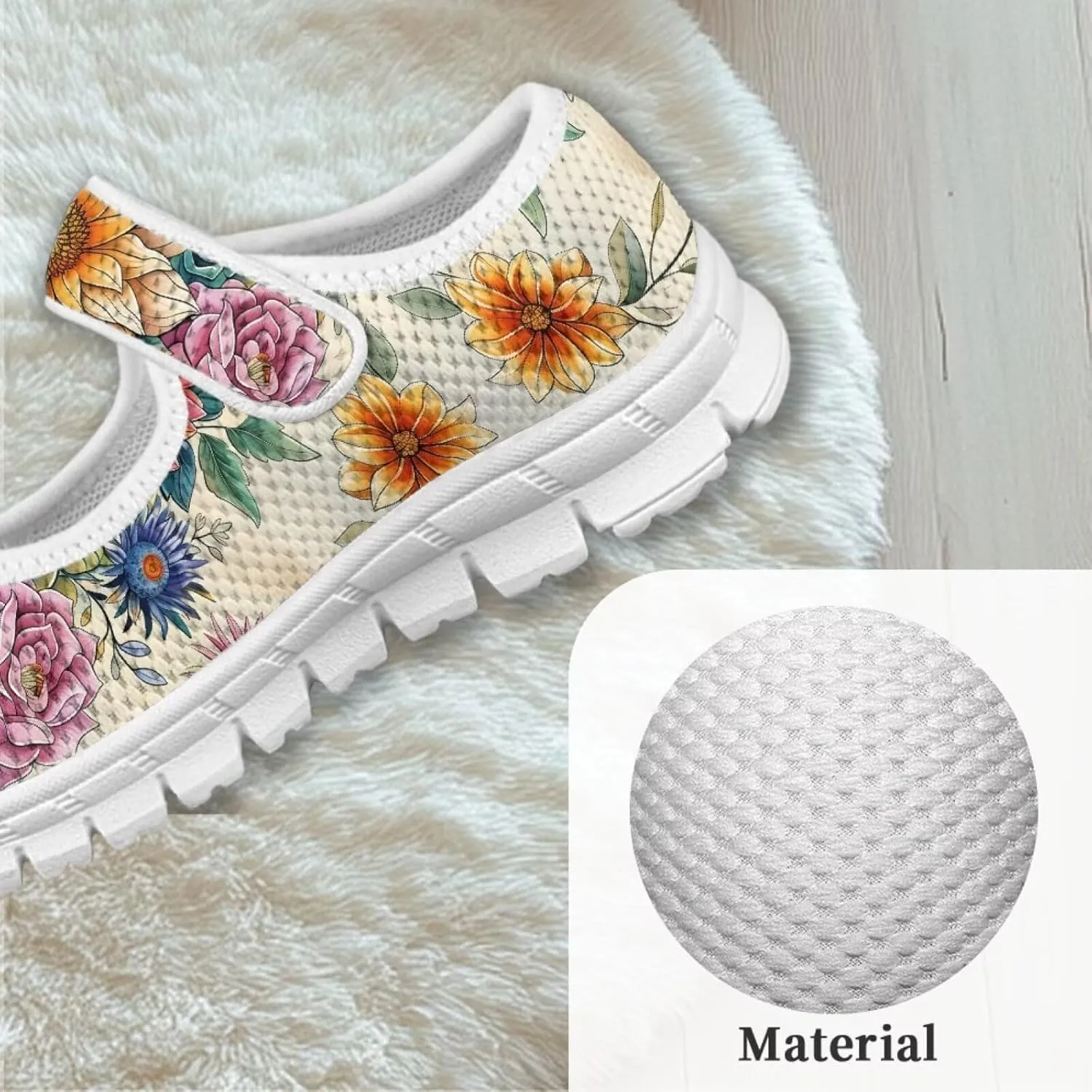 chaqlin Kids Tennis Shoes Slip-On Sneaker Mary Jane Girls Boys Breathable Mesh Sports Shoes Wide Barefoot Walking Flat Shoes