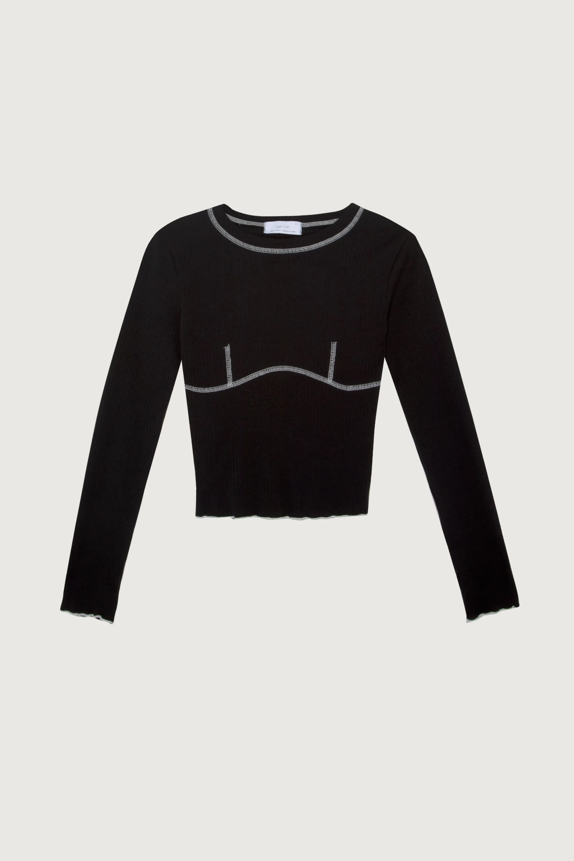 CONTRAST STITCH TOP
