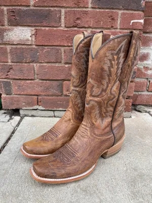 Corral Men's Distressed Brown Narrow Square Toe Cowboy Boots A4229