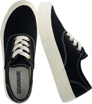 CUSHIONAIRE Womens Freshman Canvas Lace-Up Sneaker with Memory Foam, Wide Widths Available | Casual Walking Shoes, Lightweight & Comfortable