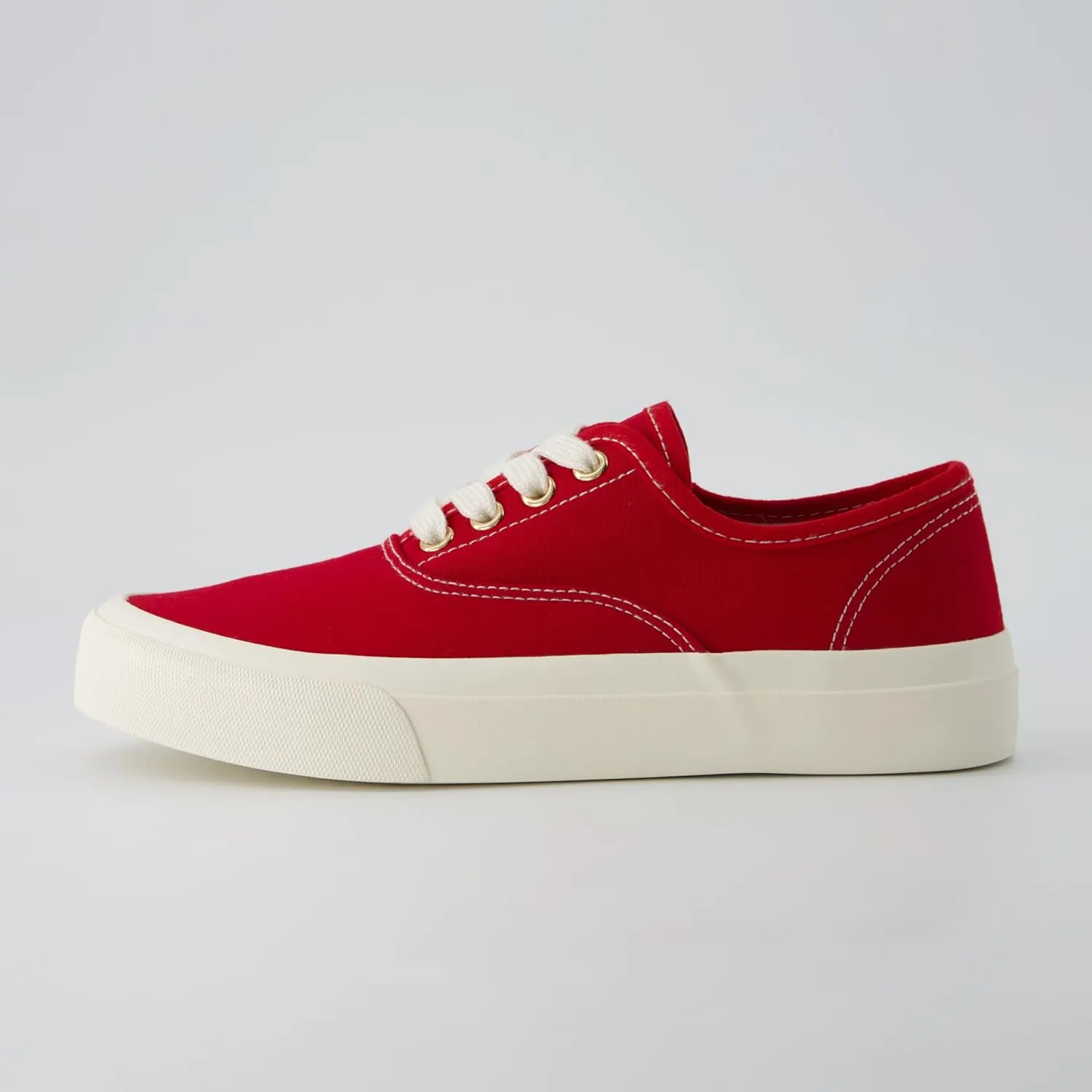 CUSHIONAIRE Womens Freshman Canvas Lace-Up Sneaker with Memory Foam, Wide Widths Available | Casual Walking Shoes, Lightweight & Comfortable