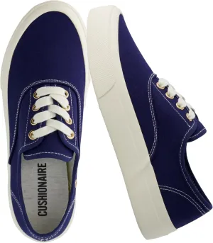 CUSHIONAIRE Womens Freshman Canvas Lace-Up Sneaker with Memory Foam, Wide Widths Available | Casual Walking Shoes, Lightweight & Comfortable