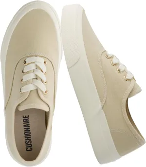 CUSHIONAIRE Womens Freshman Canvas Lace-Up Sneaker with Memory Foam, Wide Widths Available | Casual Walking Shoes, Lightweight & Comfortable
