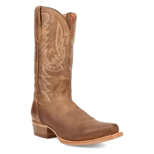 Dan Post Men's 13" Roman Tan Embroidered Square Toe Cowboy Boots