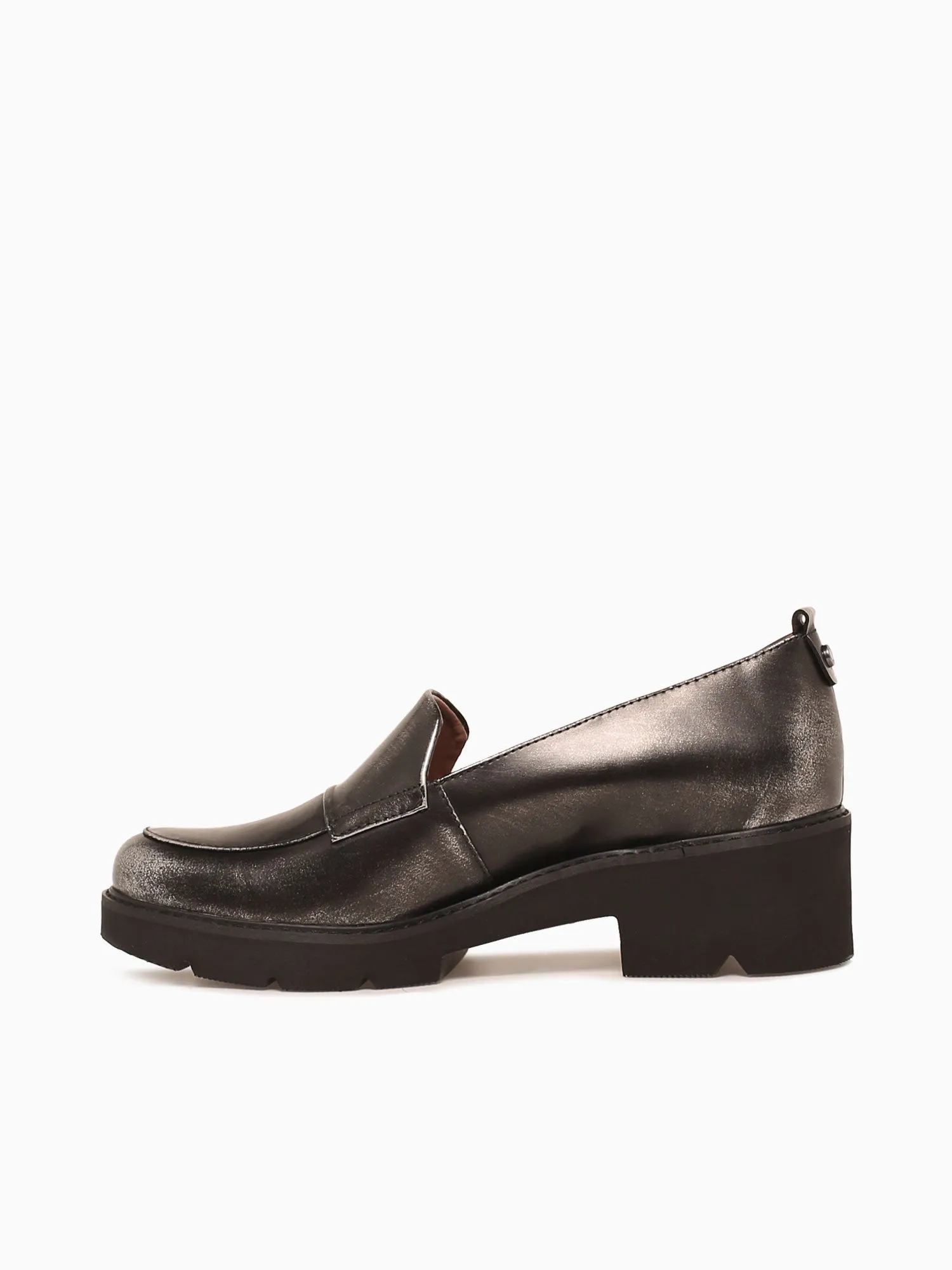 Darry Black Silver leather