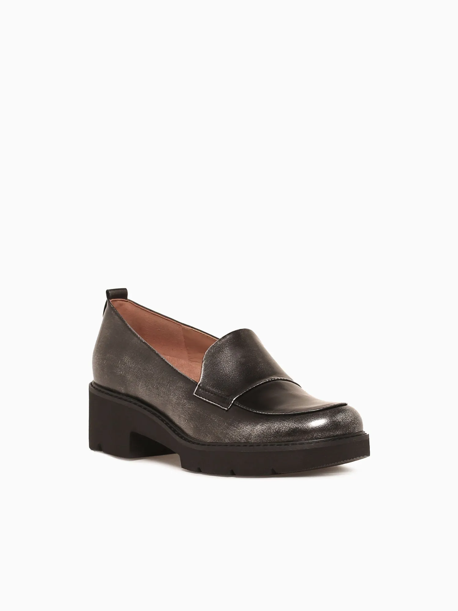 Darry Black Silver leather