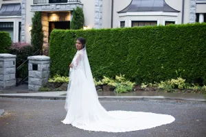 Detachable Cathedral Chiffon Train (#LARA)