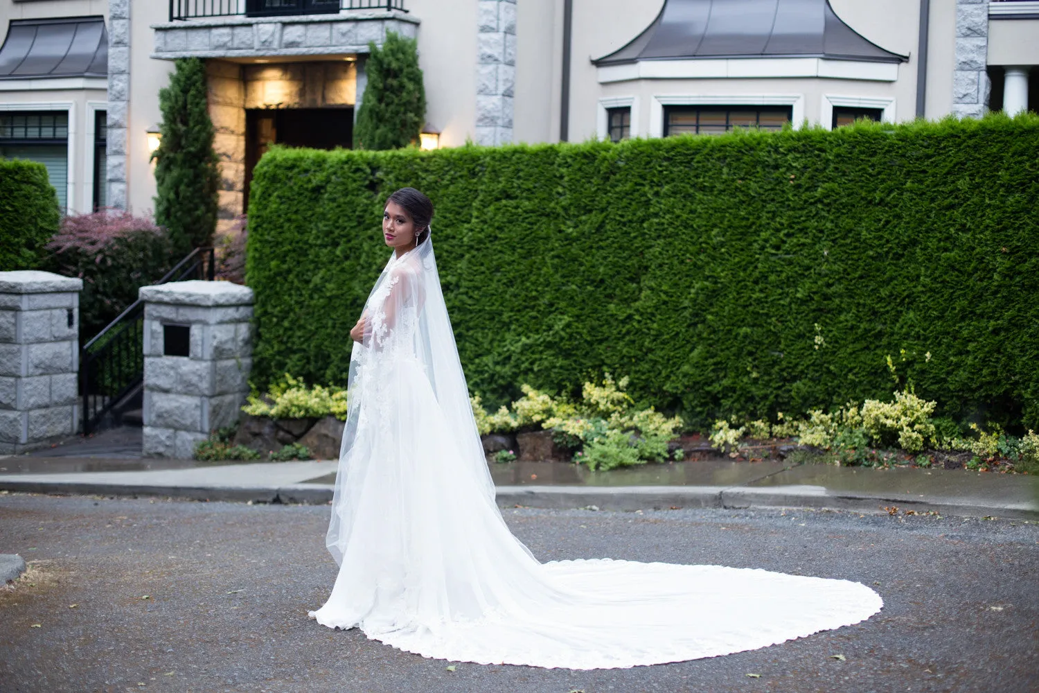 Detachable Cathedral Chiffon Train (#LARA)